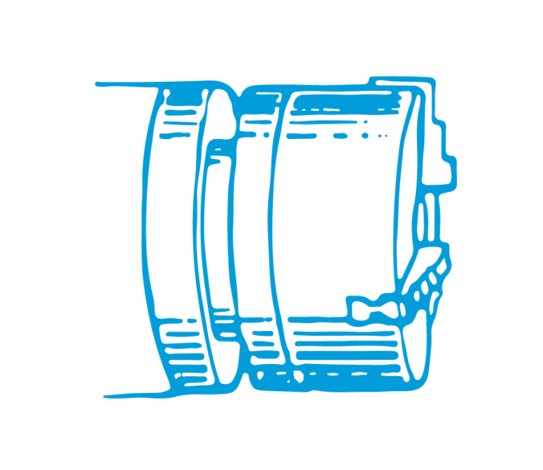 Markenlogo eines CNC-Bauteils für Präzisionsfertigung, Zerspanung und industrielle CNC-Produktion von HTS CNC