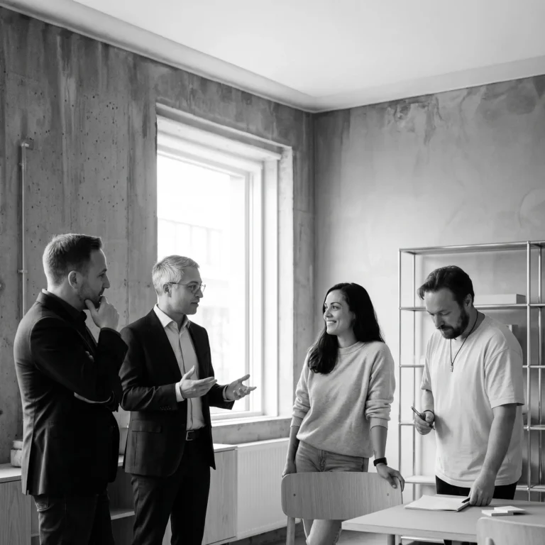 Teammeeting bei Takoma Digital zur Entwicklung von Marketing-, Recruiting- und Digitalisierungsstrategien für Industrieunternehmen und den Maschinenbau